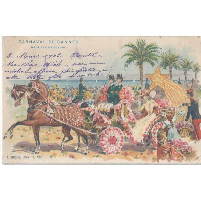 Carnaval de Cannes Bataille de Fleurs 1903 